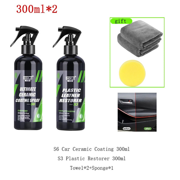 Plastic Restore Super Shine Car Interior Cleaner Long Lasting Maintain  Gloss Auto Detailing Quick Coating Protection HGKJ S3