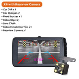 Full HD 1296P/1080P Car DVR Dash Camera with 4 Inch IPS LCD Screen