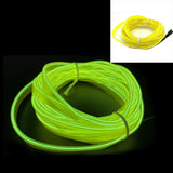 EL Wire available in multiple colors, with car cigarette drive and USB drive for power supply.