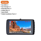 Full HD 1296P/1080P Car DVR Dash Camera with 4 Inch IPS LCD Screen