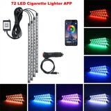 Multi-Color LED Car Interior Lighting Kit with Music Control & Wireless Infrared Control