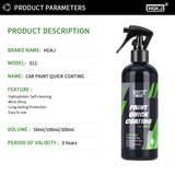 Nano Ceramic Car Coating - Paint Repair, Hydrophobic Protection, and Gloss Enhancer