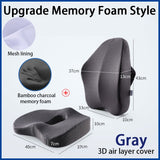 Premium Memory Foam Seat Cushion - Lumbar Support and Comfort