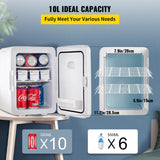 Compact 10L Mini Fridge - Perfect for On-the-Go Cooling & Warming Needs