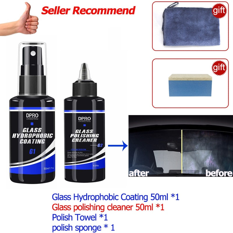Tohuu Car Glass Coating Hydrophobic Water Repels Cleaner Spray Windscreen  Hydrophobic Coating Water Repels Oil Film for Auto Window Mirror Windshield  50ml ingenious 