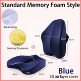 Premium Memory Foam Seat Cushion - Lumbar Support and Comfort