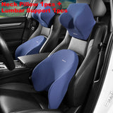 Car Lumbar Support and Neck Pillow made from synthetic fiber and memory foam, providing versatile comfort for all car journeys.