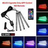 Multi-Color LED Car Interior Lighting Kit with Music Control & Wireless Infrared Control