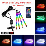 Multi-Color LED Car Interior Lighting Kit with Music Control & Wireless Infrared Control