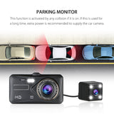 Super Night Vision Dash Cam with 4" LCD Screen and 170° Wide-Angle 6G Lens