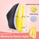 Premium Memory Foam Seat Cushion - Lumbar Support and Comfort