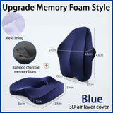 Premium Memory Foam Seat Cushion - Lumbar Support and Comfort