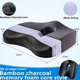 Memory Foam Cushion - Lumbar Support & Comfort for Office Chair, Car Seat, and More