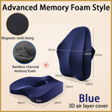 Memory Foam Cushion - Lumbar Support & Comfort for Office Chair, Car Seat, and More