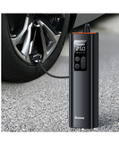 Portable Mini Car Air Compressor with LED display and extended power cord, perfect for efficient tire inflation.